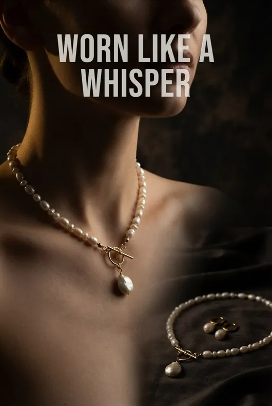Pearl earrings on a softly lit surface